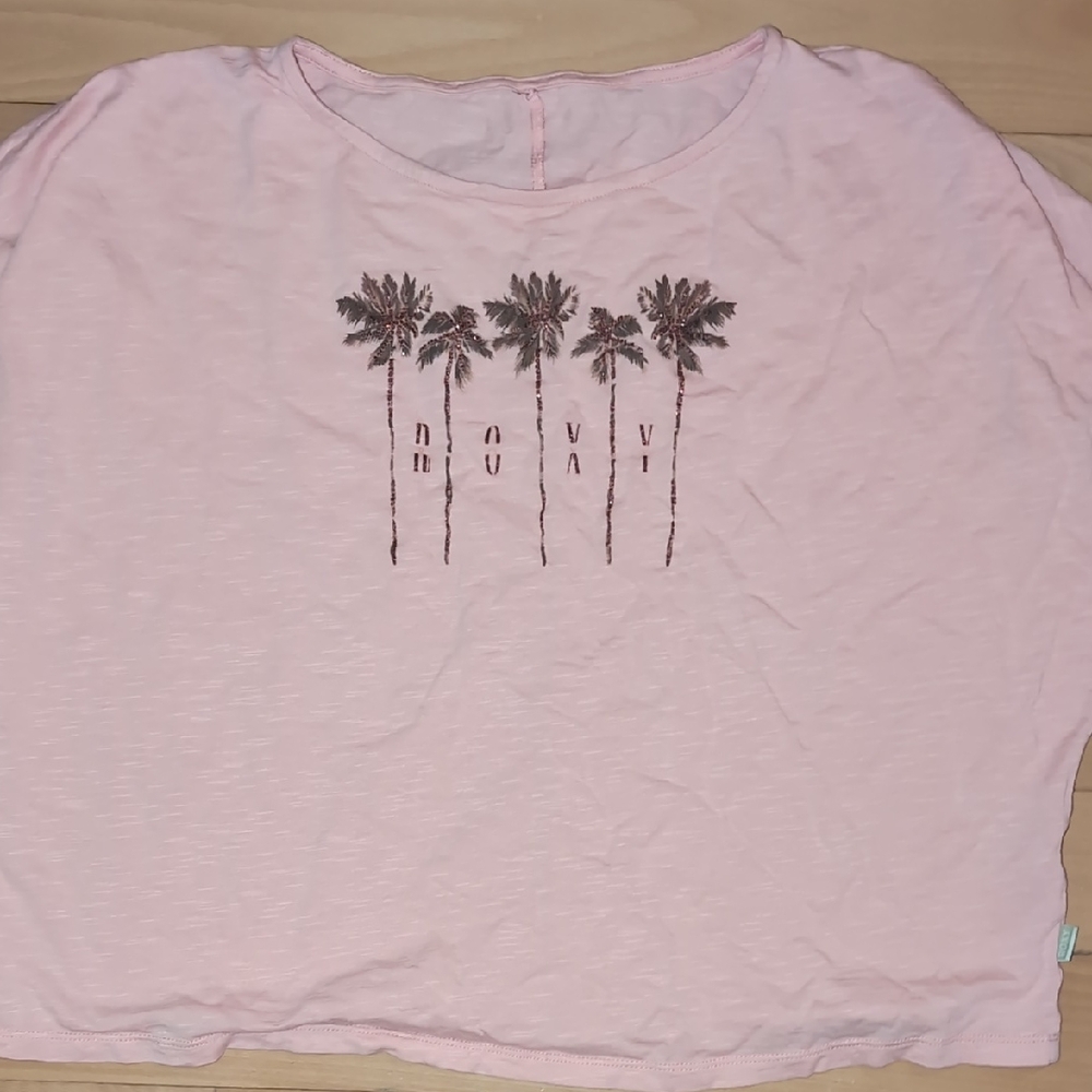 4 For $20 Roxy Pink Palm Tree Graphic Top